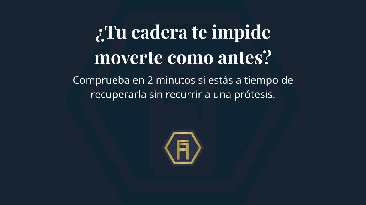 ¿Tu cadera te impide moverte como antes?
Comprueba en 2 minutos si estás a tiempo de recuperarla sin recurrir a una prótesis.