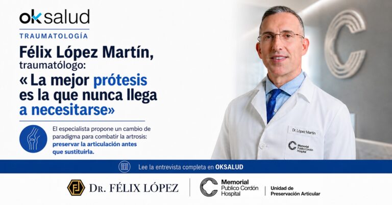 El Dr. Félix López Martín, traumatólogo, en la entrevista publicada por OKDiario.